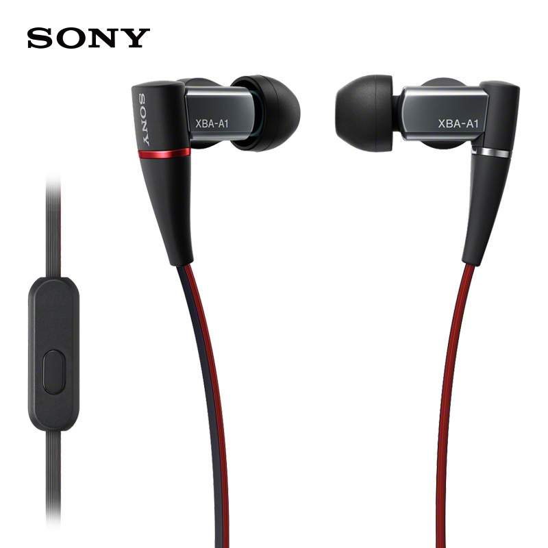 索尼(SONY)XBA-A1AP 入耳/耳塞式圈铁结合手机通话耳机 黑色