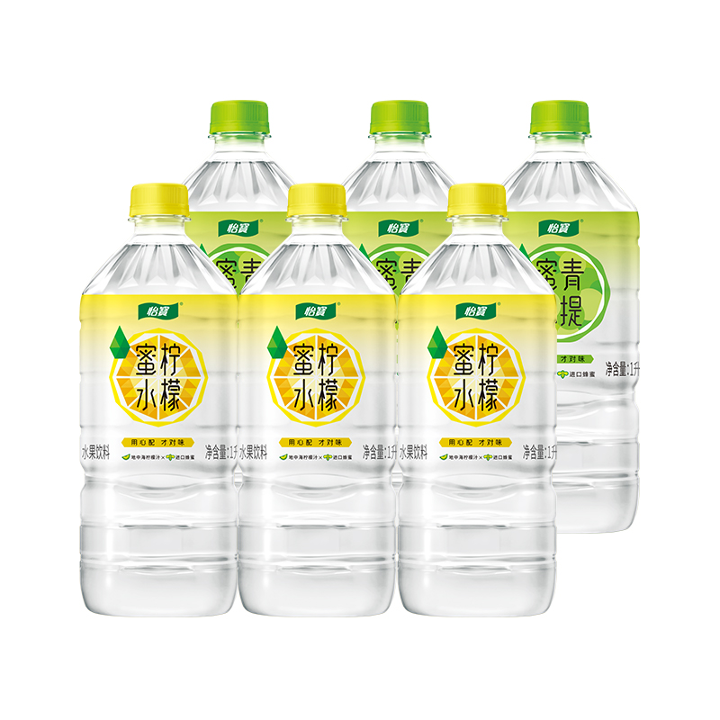 怡宝蜜水青提柠檬果味饮料混合装1000ml*6瓶畅饮装整箱进口蜂蜜清爽饮料高清大图