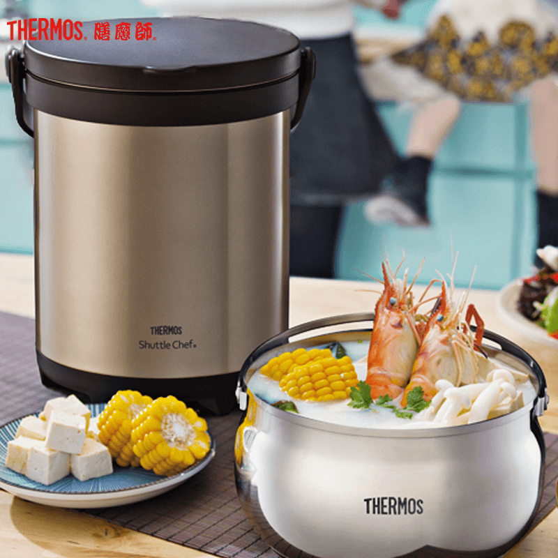 膳魔师,膳魔師(THERMO)保温提锅TCRA 6000 RPE/RPF/TCRA系列大容量家用节能汤锅 金色