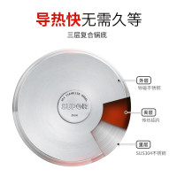 苏泊尔(SUPOR) 304不锈钢蒸锅三层复合底蒸锅汤锅电磁炉燃气灶通用锅具 SZ26B25