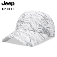 JEEPSPIRIT吉普正品帽子情侣速干休闲帽时尚个性帽子 A0297白色均码（56-61cm）可调节