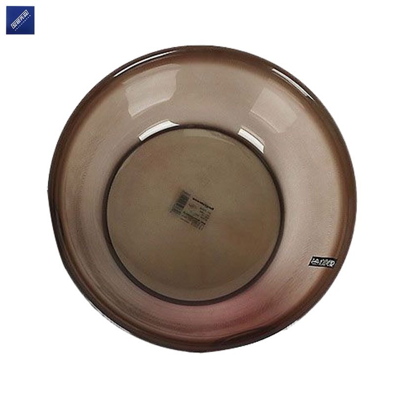 安居先森圆形透明水晶塑料盆脸盆洗手盆 21.5cm 1L蓝色高清大图