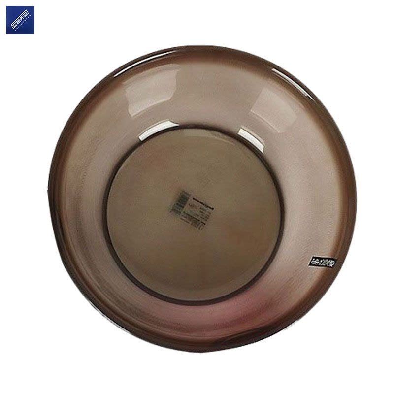 安居先森圆形透明水晶塑料盆脸盆洗手盆 21.5cm 1L蓝色图片