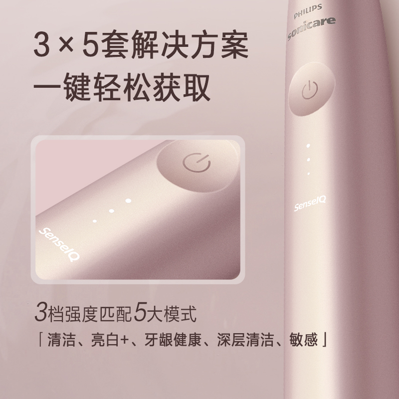 飞利浦(PHILIPS) HX9997/31 电动牙刷 尊享系列精准智感调节情侣国风限定版 茱萸粉高清大图
