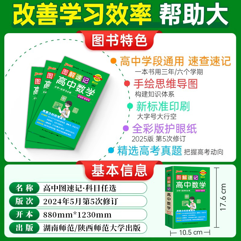 英语词汇(乱序版) 高中通用 [正版]2025图解速记高中全套语文数学英语物理化学生物历史地理思想政治公式定律基础知识手高清大图