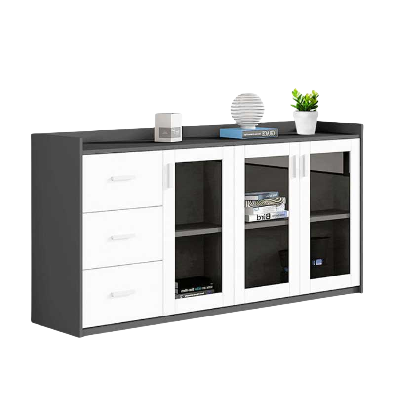 铭思达矮柜三门三抽台高清大图