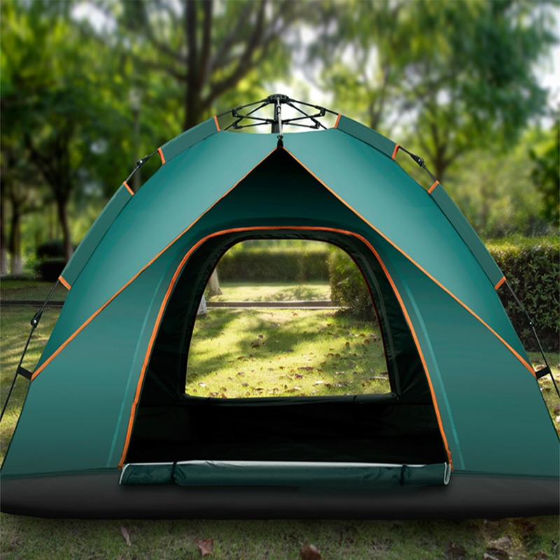 全自动帐篷户外防晒加厚防雨34人速开魅扣自动双人野外露营沙滩帐篷
