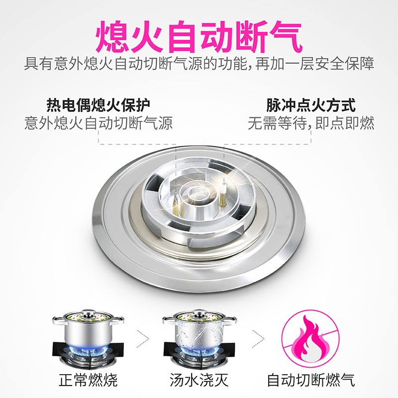 邦太(Bata)燃气灶双灶液化气嵌入式台式两用炉具家用猛火天燃气灶定时灶熄火保护装置 8502 天然气