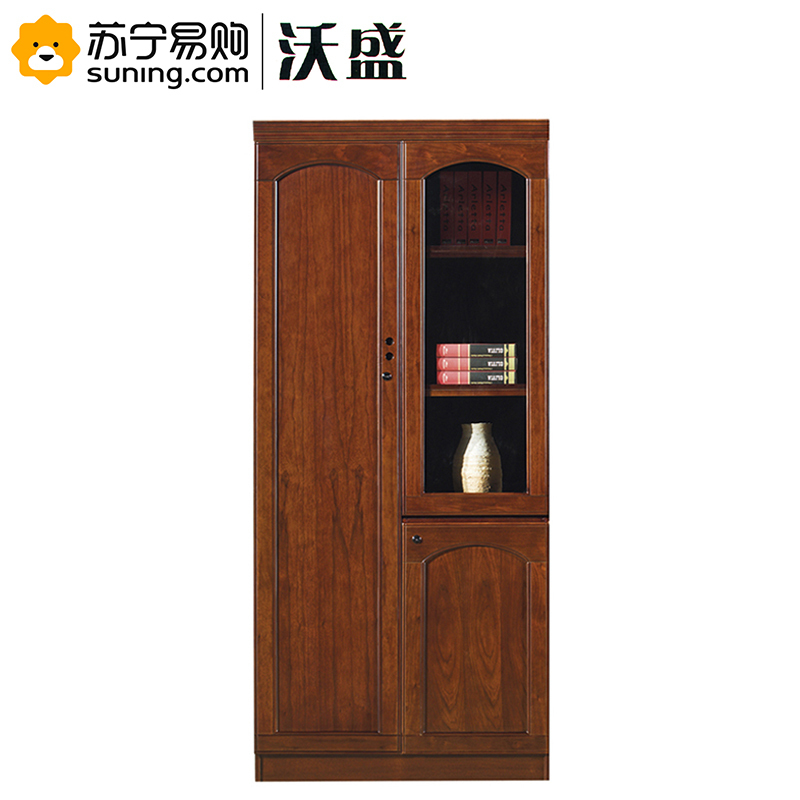 沃盛 实木油漆文件柜（右） HM1602 900W*400D*2000H