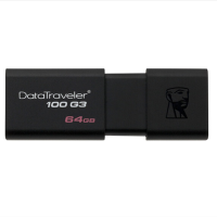金士顿(Kingston)64GB U盘 黑色 滑盖设计 时尚便利