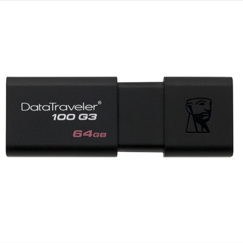 金士顿(Kingston)64GB U盘 黑色 滑盖设计 时尚便利