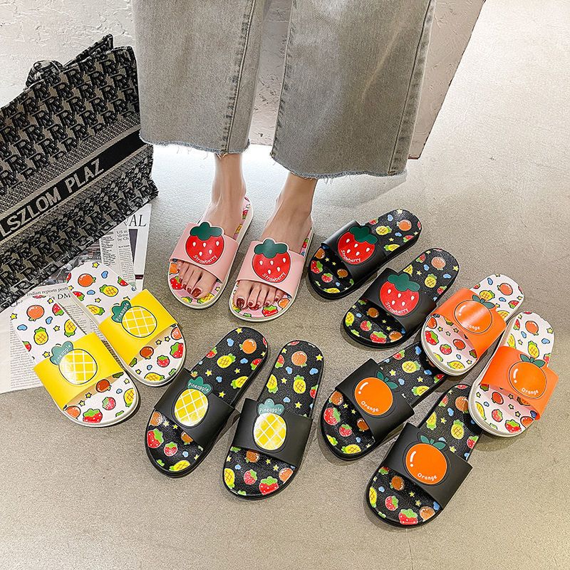 女夏新款拖鞋水果卡通图案软底个性防滑凉鞋