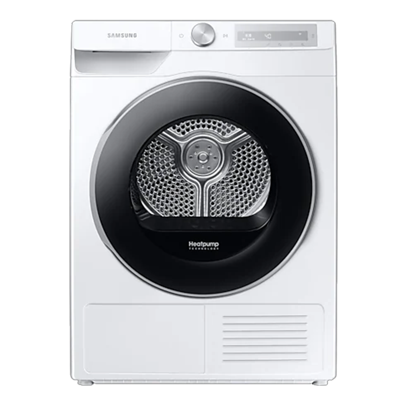 三星(SAMSUNG) DV90T6440LH/SC 9KG双变频AI智能热泵低温除菌除皱滚筒快烘干衣机 白色