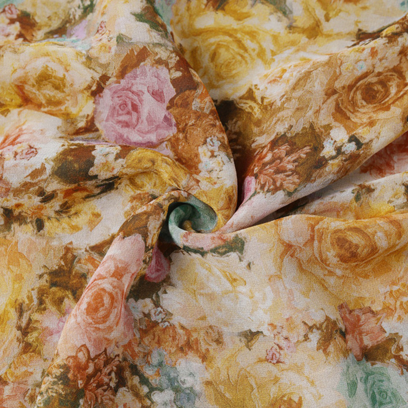 杭州印花真丝连衣裙桑蚕丝2024夏季新款中年妈妈气质显瘦高清大图