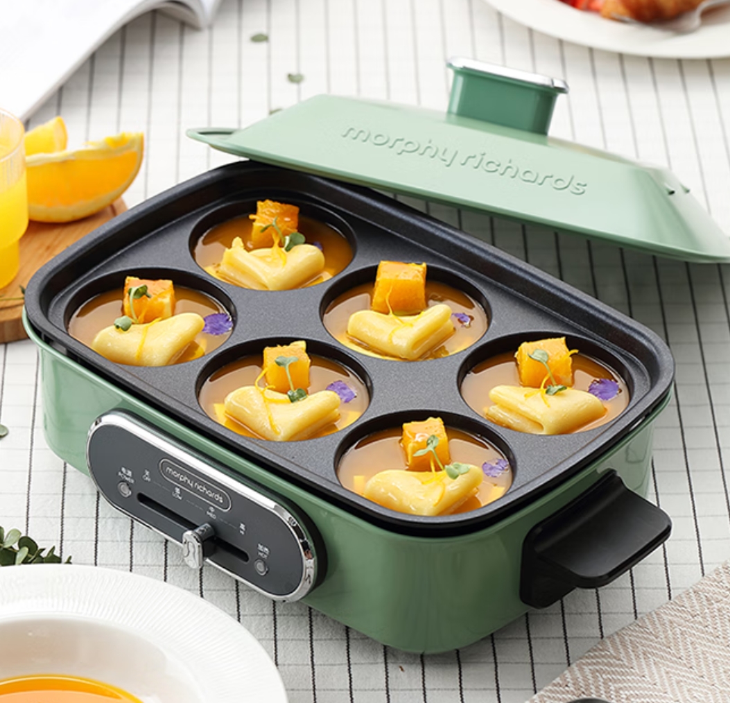 摩飞电器(Morphyrichards)多功能锅 家用多用途锅电火锅电煮锅电蒸锅电炒锅电热锅 2.5升不沾料理锅火锅锅高清大图