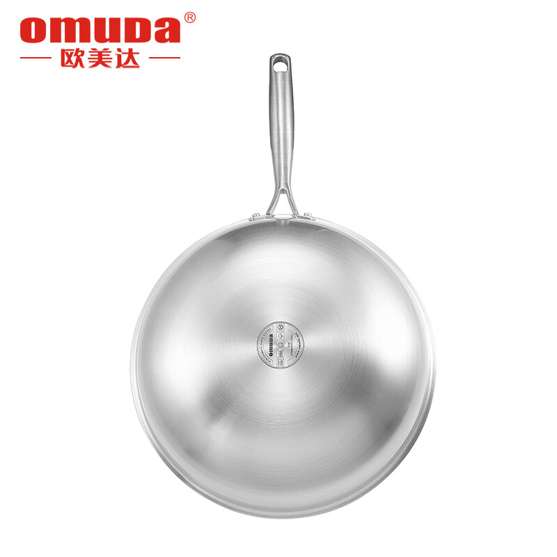 欧美达(Omuda)巴赫系列-316不锈钢炒锅家用炒菜锅燃气灶使用少油烟 30cm高清大图