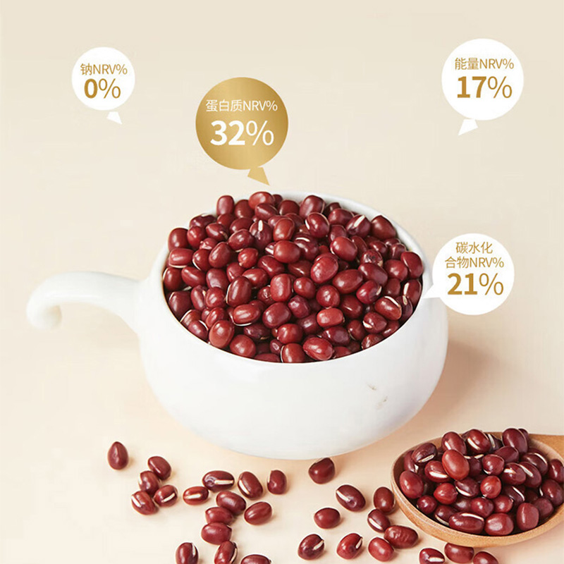 燕之坊红豆红润光亮颗粒均匀大小饱满香糯可口有机罐装950g高清大图