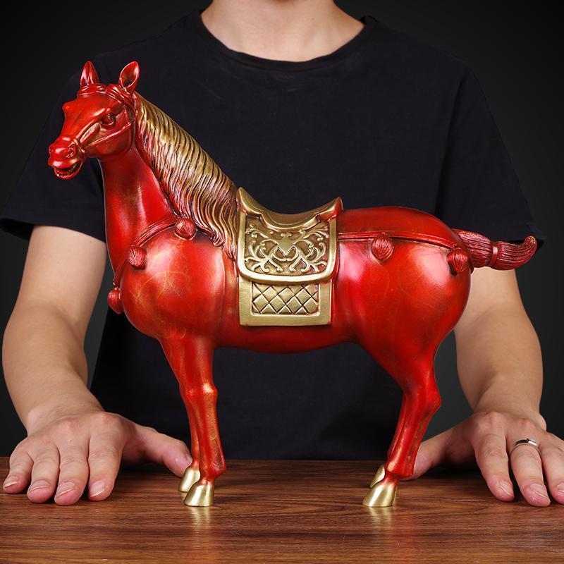 马摆件铜马志在千里骏马艺术品别墅家厅桌面艺术装饰办公商务礼品_17