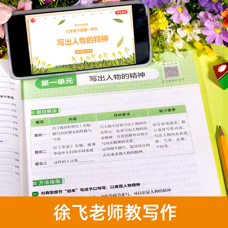 [初中通用]必背古诗文练字帖 国一/初中一年级 [正版]2024春初中同步作文国一八年级下册人教版初中语文阅读答题模板专高清大图