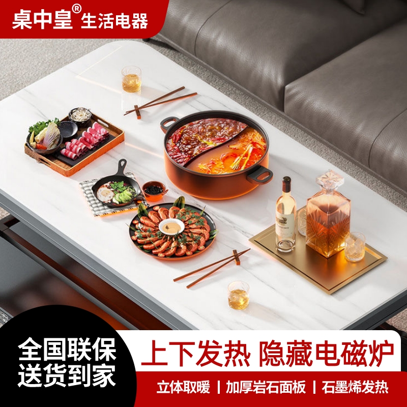 桌中皇取暖桌电暖桌可升降烤火桌茶几一体家用火锅两用多功能电烤桌高清大图