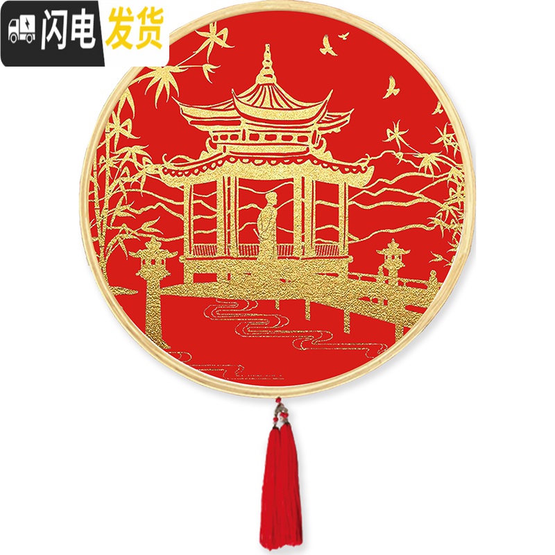 三维工匠张云雷杨九郎十字绣线绣毓贞小辫二爷刺绣DIY挂画简单绣2019新款 棉线[34*34CM]仿竹绷+中国结流苏高清大图