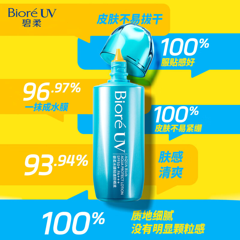 碧柔(Biore)水膜轻透防晒液70ml贴肤水感润肤脸部适用防晒霜一支高清大图