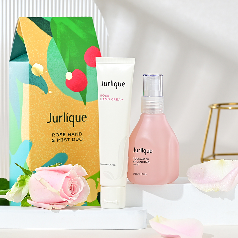 茱莉蔻(JURLIQUE)玫瑰之旅绚彩礼盒玫瑰手霜40ml+玫瑰花卉水50ml高清大图