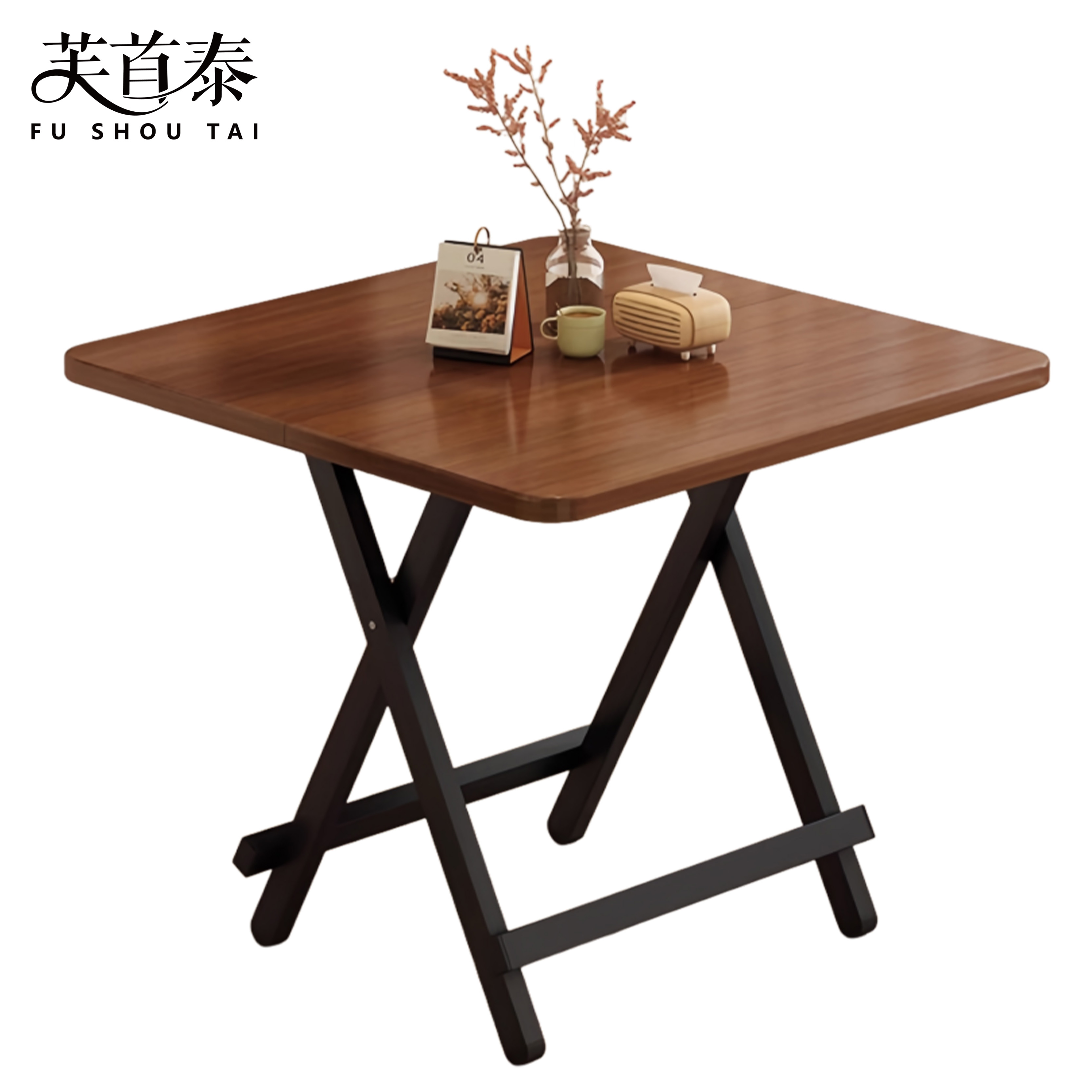 芙首泰折叠餐桌700*700*720mm张高清大图