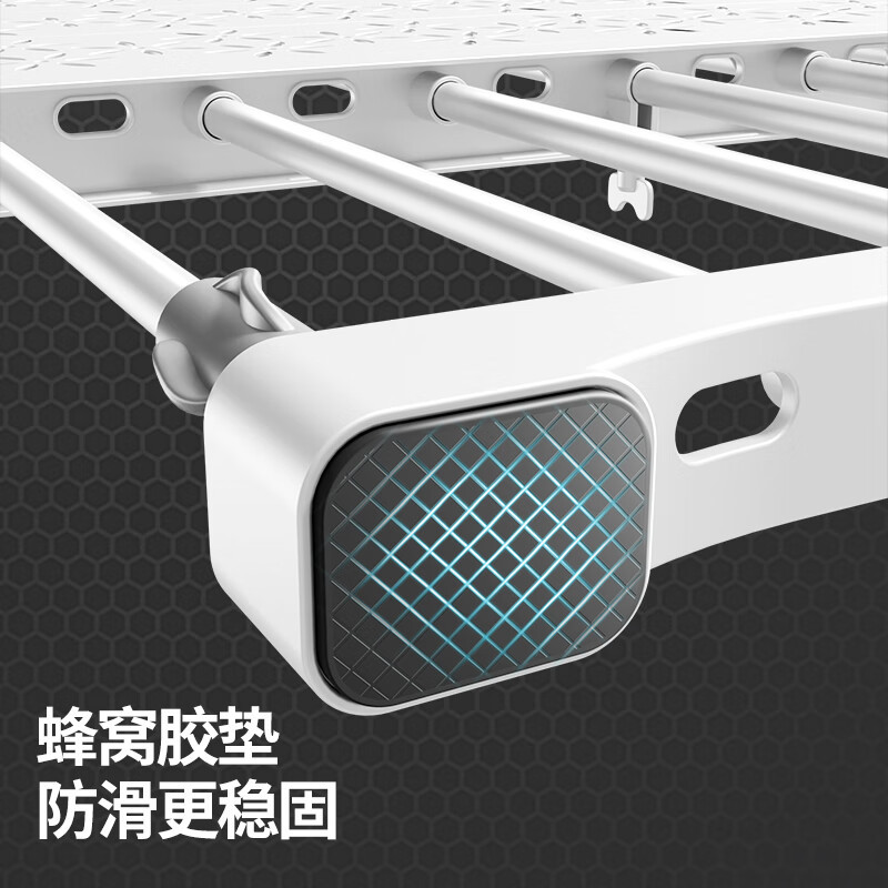 佳帮手柜子置物架衣柜收纳分层隔板橱柜鞋柜伸缩隔断神器 42宽*56-95cm高清大图