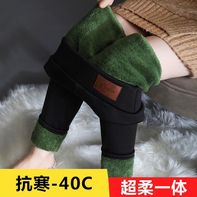 加绒加厚乳木果润肤裤打底裤外穿春秋冬高腰小脚铅笔魔术裤莎丞图片