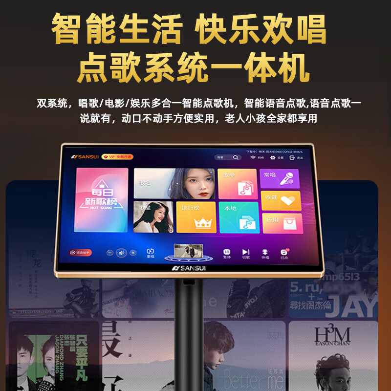 山水(SANSUI)SQ12家用电视组合功放套装唱歌商用设备音箱 SQ12专业箱+功放+效果器+美声话筒+2T点歌机高清大图