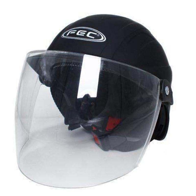 头盔透明镜片款红色lqs电动车头盔男摩托车头盔女四季通用防紫外线