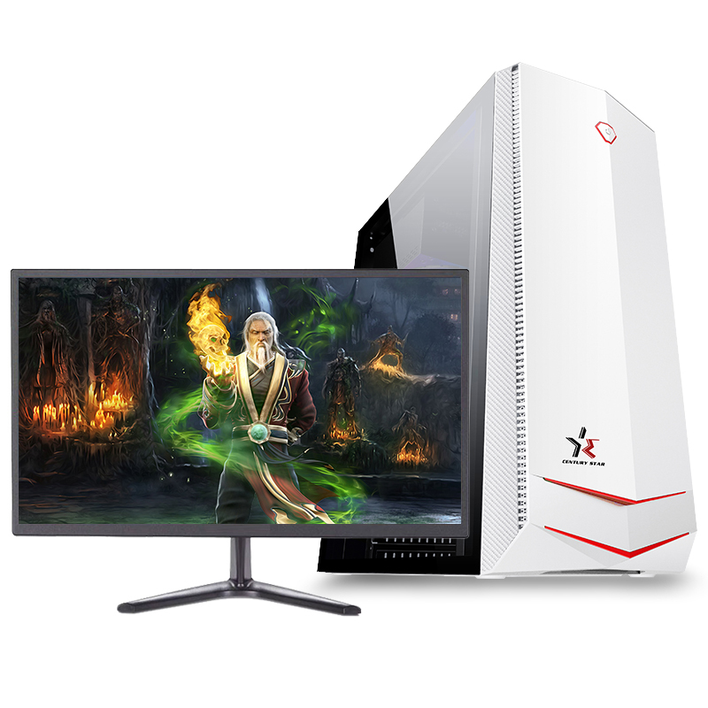 铭能 酷睿i5四核/GT730 2G游戏独显/8G内存/256G固态 台式机 DIY组装机 台式电脑 商务家用办公组装电脑 学生学习直播电脑台式主机LOL游戏电脑主机+19英寸全套