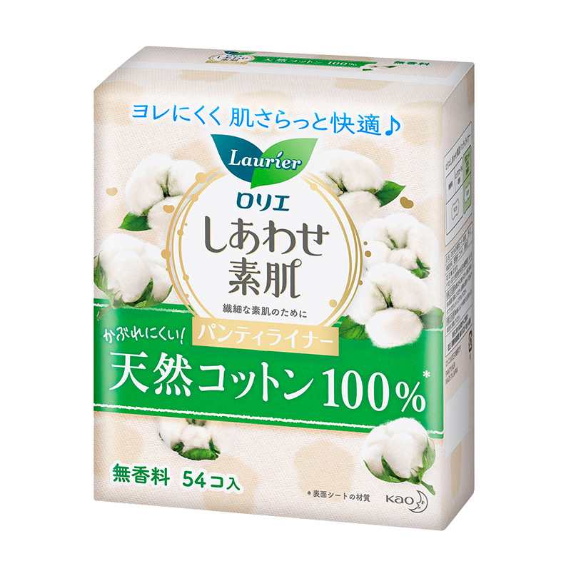乐而雅(laurier)花王乐而雅美丽自在纯棉护垫14cm 54片