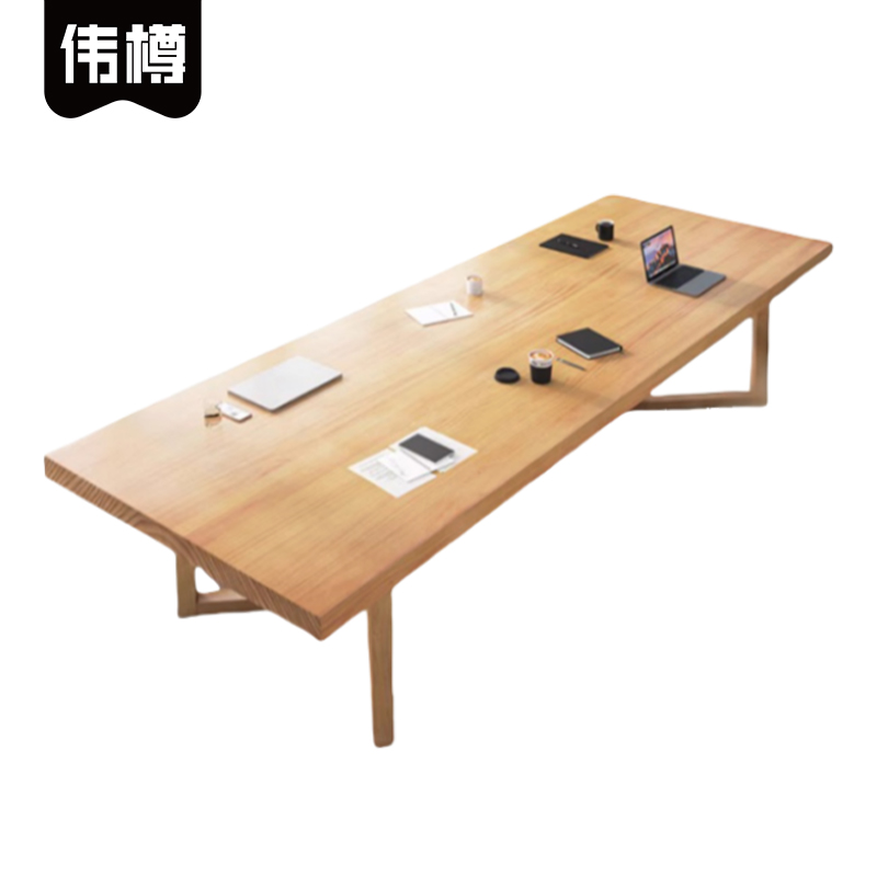 伟樽实木会议台160*70*75cm张高清大图