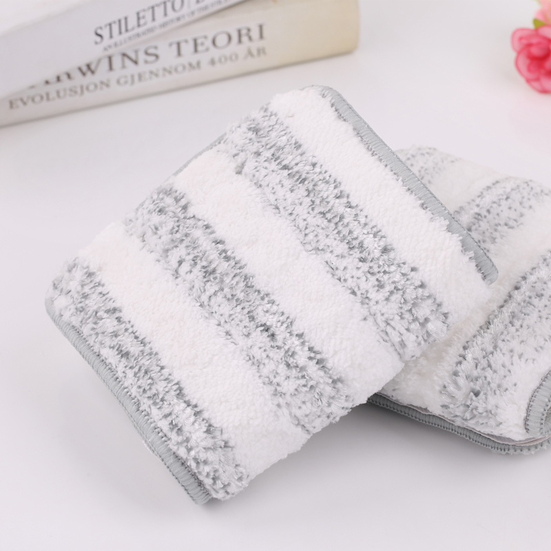 美丽雅maryya 洗刷刷刮水平板拖把替换装 免手洗纤维拖布 墩布头 吸水2个入高清大图