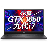 戴尔DELL 灵越7000 7590-R1845B i7-9750H 16GB 1T固态 GTX1650/4G 4K屏15.6英寸游戏本窄边框高性能轻薄本设计师笔记本电脑定制