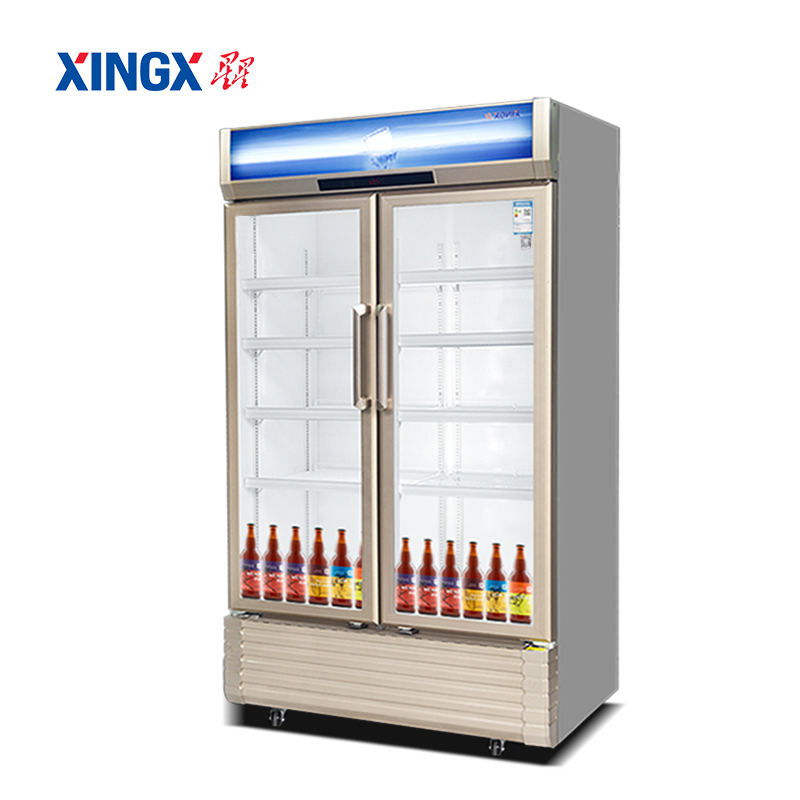 星星（XINGX）LSC-810WD 商用大容量双门立式冷柜无霜风冷陈列展示冰柜冷藏柜 金色