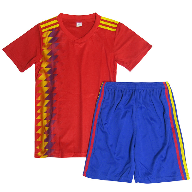足球服运动套装印logo印号 2018年新款童装印字印号球服套装包邮