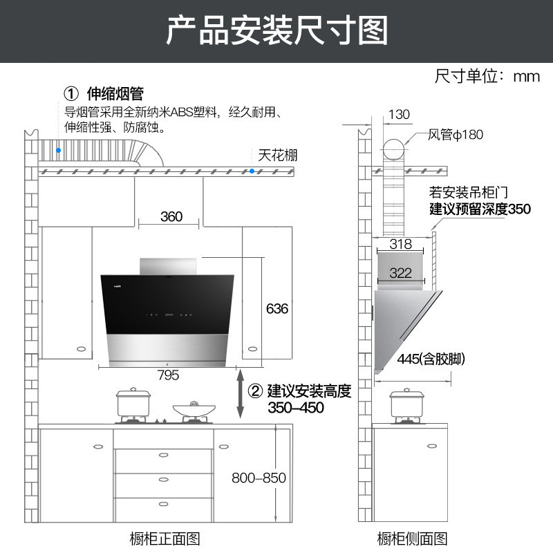 华帝(vatti)i11091+i10034B 21立方闪吸侧吸抽油烟机燃气灶具 烟灶套餐 450Pa大风压自动洗天然气