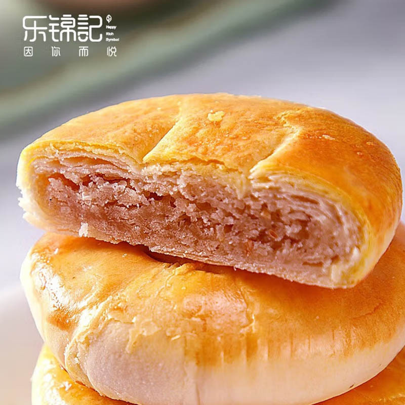 乐锦记老婆饼800g传统糕点心办公室休闲小吃软糯零食整箱高清大图