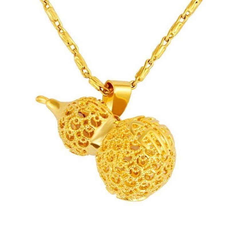 金葫芦吊坠越南沙金项链久不掉色吊坠首饰沙金葫芦镀金挂坠女款项链