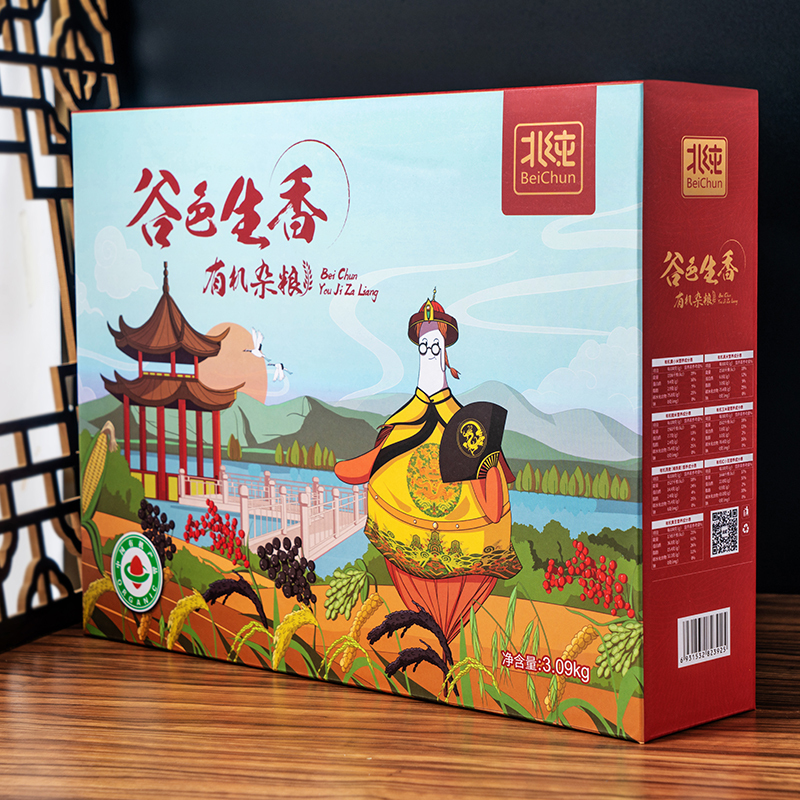 北纯 谷色生香有机杂粮礼盒 3.09kg高清大图