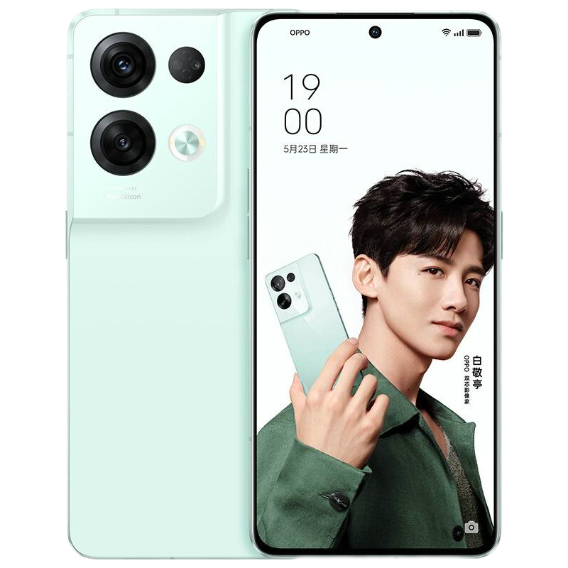 [二手9成新]OPPO Reno8 Pro+ 逍遥青 12G+256G全网通安卓手机6.62英寸屏天玑双卡备用5G手机高清大图
