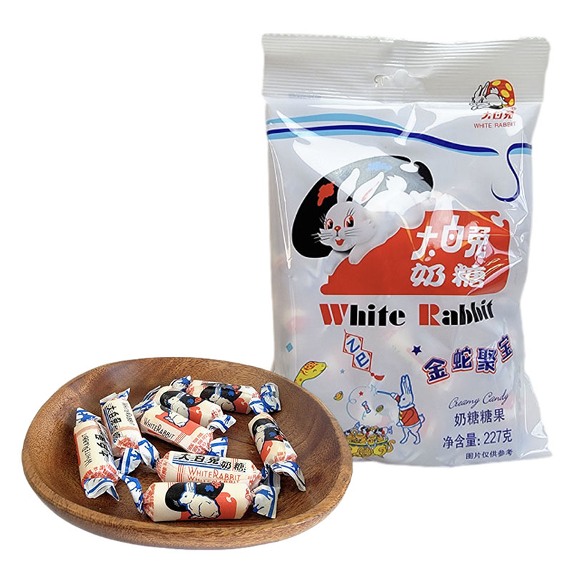 大白兔奶糖227g袋装奶糖零食婚庆喜糖休闲零食品 227g*1袋 牛奶味