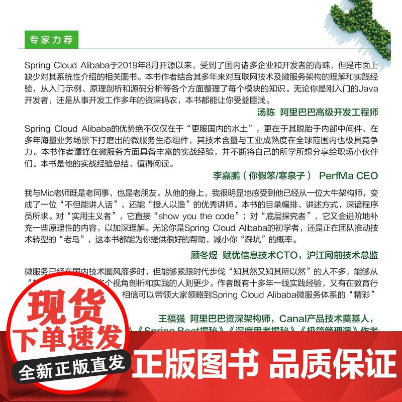 店 Spring Cloud Alibaba 微服务原理与实战 Java架构 微服务设计原理与架构 响应式微服务架构设计高清大图
