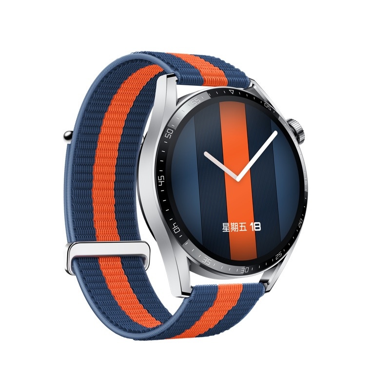 华为(HUAWEI) 智能手表 Watch GT3 (46mm) 蓝橙编织表带高清大图