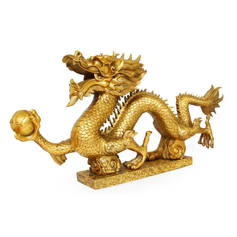 美帮汇12十二生肖铜龙摆件工艺品大号开业礼品办公室客厅装饰