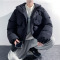 男士棉衣外套2022冬季新款ins宽松大码棉袄港风加厚保暖连帽棉服莎丞