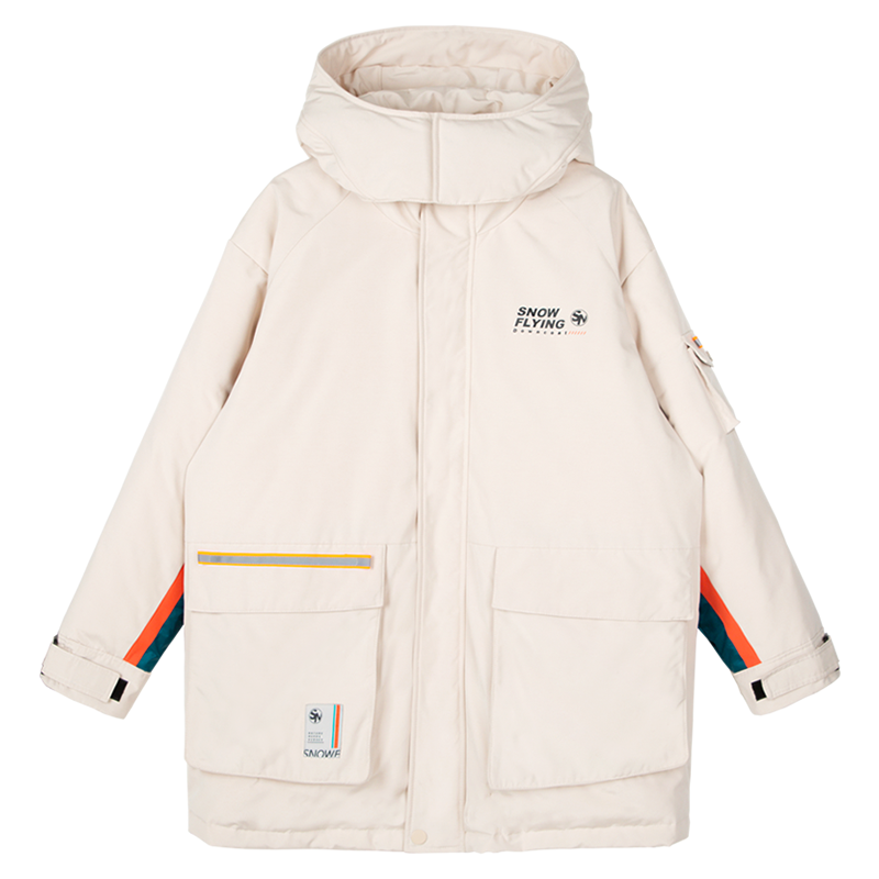 雪中飞情侣款可脱卸帽羽绒服X00140838